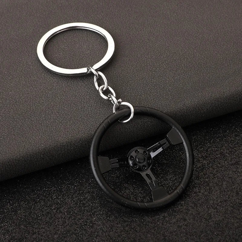 Car Steering Wheel Keychain 