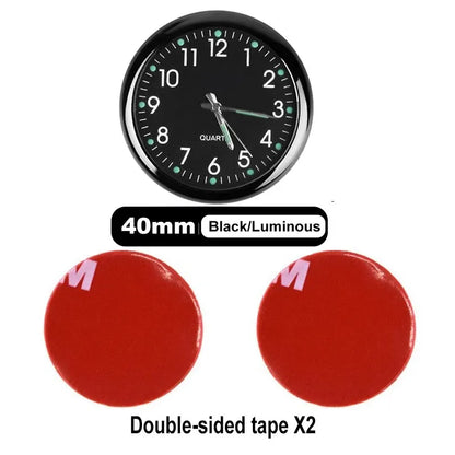 Alloy Luminous Car Clock