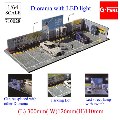 1:64 Scale Garage Diorama with LED