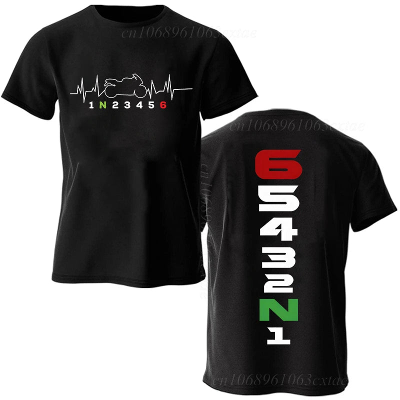 Motorcycle Gear Shift Graphic T-Shirt