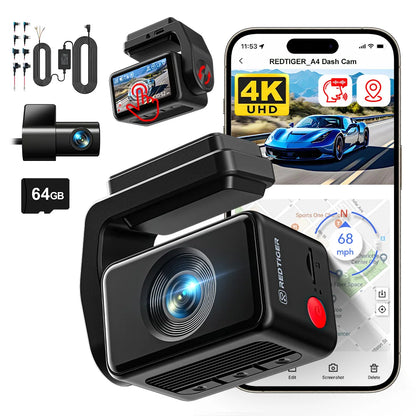 4K Front + 1080P Rear Dash Cam