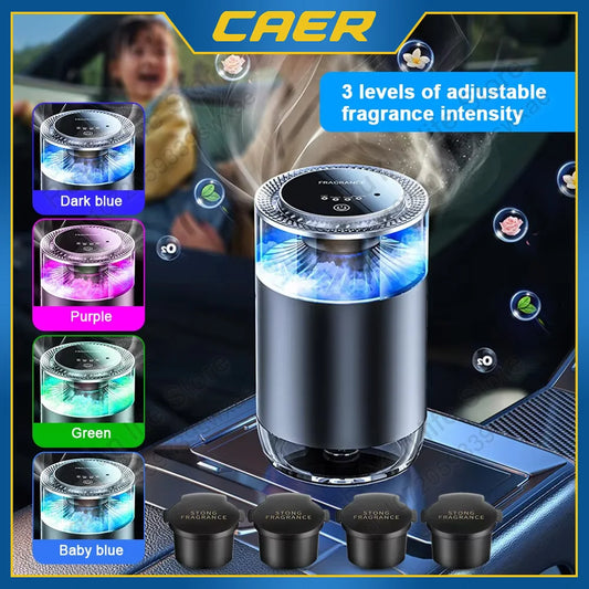 Smart LED Car Air Purifier & Aromatherapy Diffuser