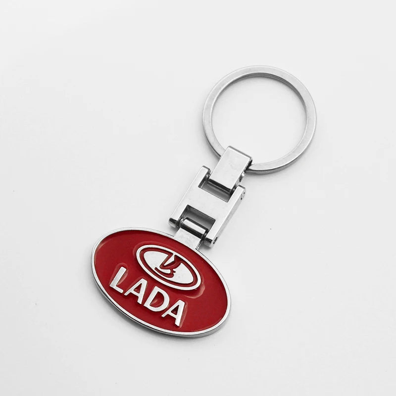 Porte-clés en cuir et métal Lada 3D 