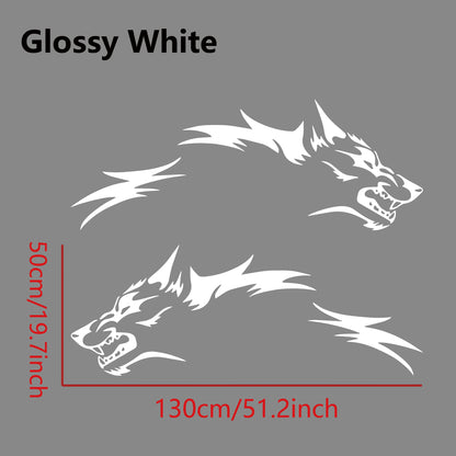2PCS Wolf Car Stickers Waterproof Side