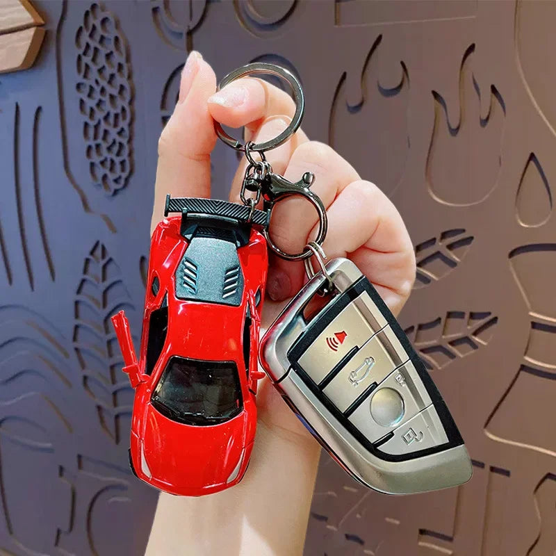 Sports Car Cartoon Keychain