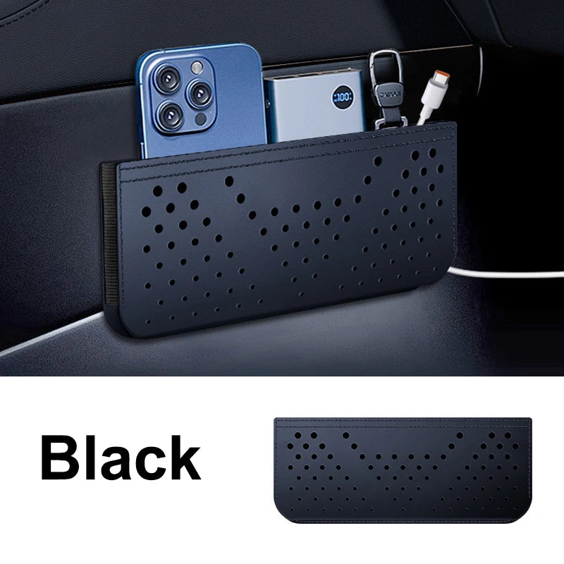 Car Leather Side Storage Bag 