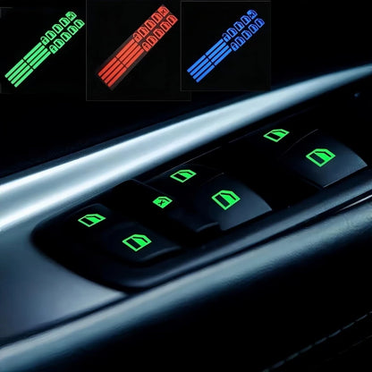 Interruttore del finestrino dell'auto adesivi luminosi