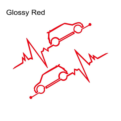 Car Window Heartbeat Sticker