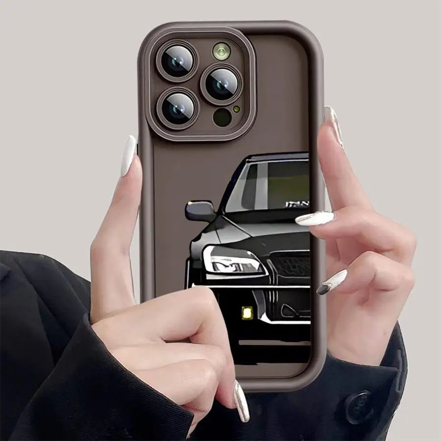 Custodia per iPhone in silicone per auto sportive