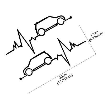 Car Window Heartbeat Sticker