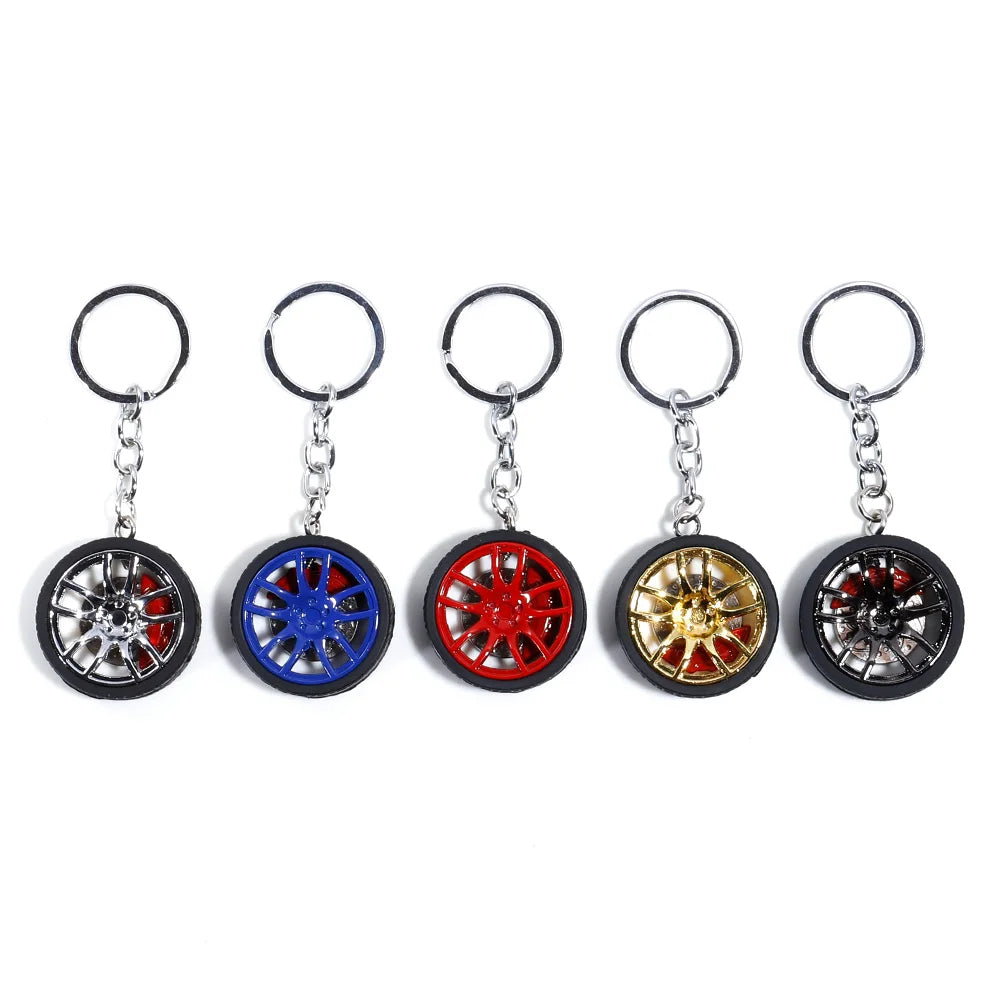 Car Wheel Rubber Keychain 