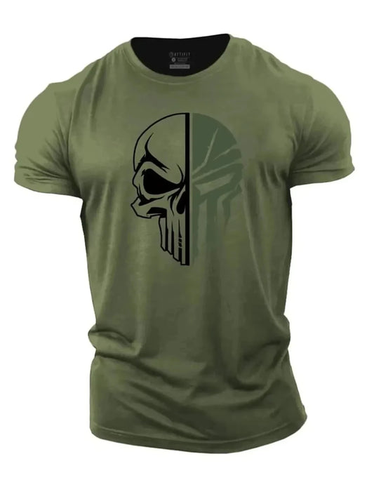 Men's Skull T-Shirt Breathable 