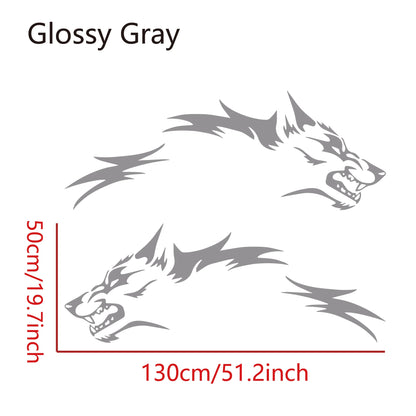 2PCS Wolf Car Stickers Waterproof Side