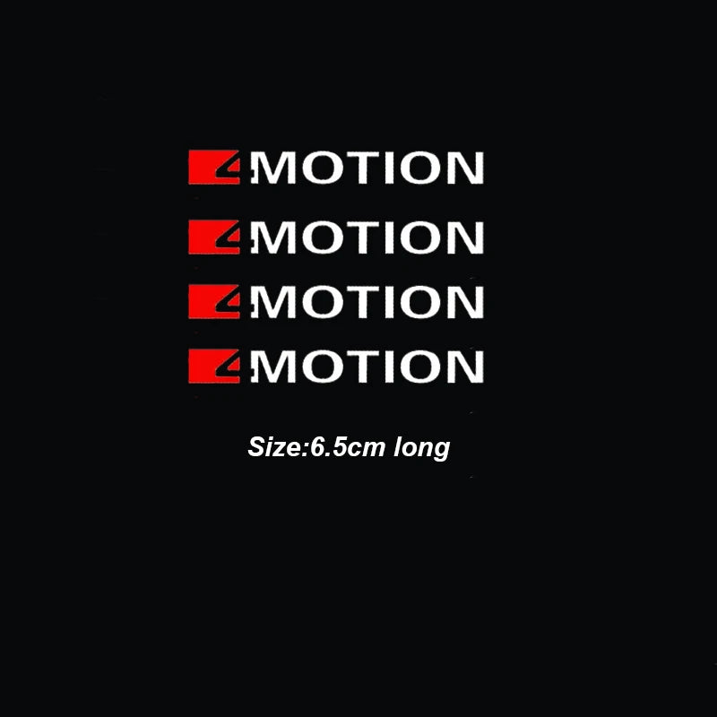 4Pcs 4Motion Car Sticker 