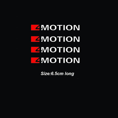 4Pcs 4Motion Car Sticker 