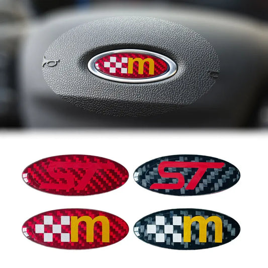 Carbon Fiber ST Steering Wheel Sticker
