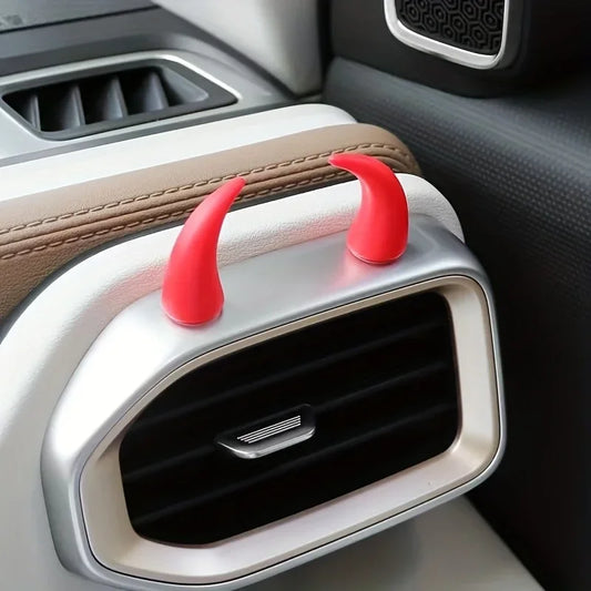 Decoración linda del coche del diablo 2 piezas de silicona suave 