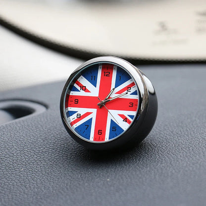 Car Dashboard Union Jack Quartz Clock