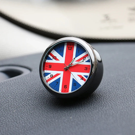 Car Dashboard Union Jack Quartz Clock