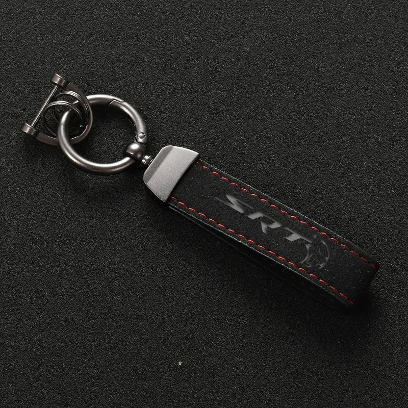 SRT Suede Leather Keychain