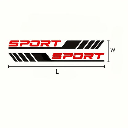 4PCS Car Door Side Sport Strip Sticker