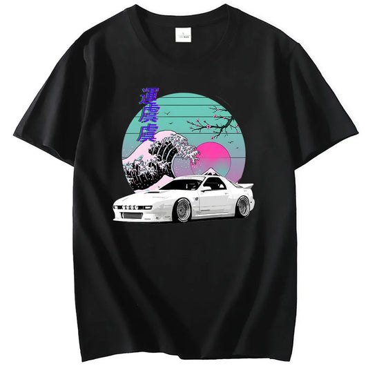 Car RX7 Print T-Shirt 