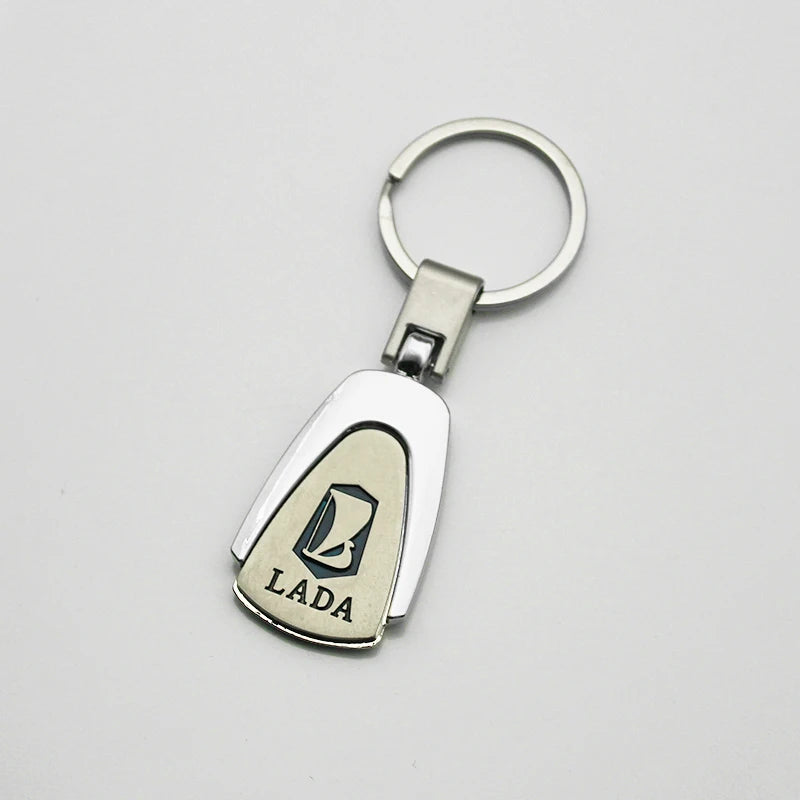 Porte-clés en cuir et métal Lada 3D 