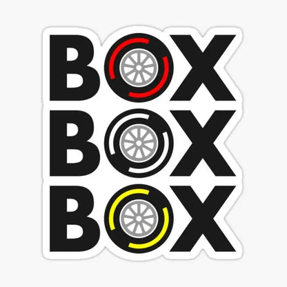 “Box Box Box” F1 Stickers 