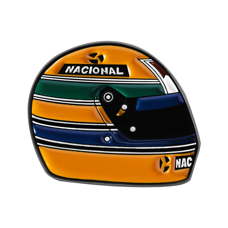 Spilla smaltata design casco F1 Racing