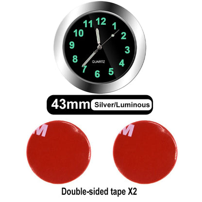 Alloy Luminous Car Clock