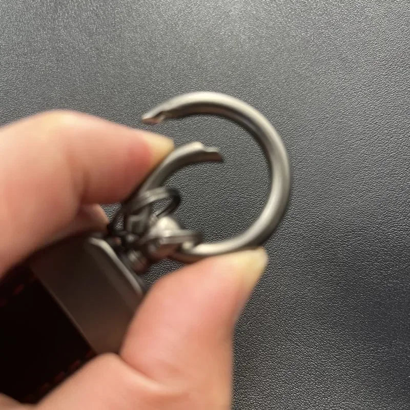 Porte-clés série X en cuir suédé 