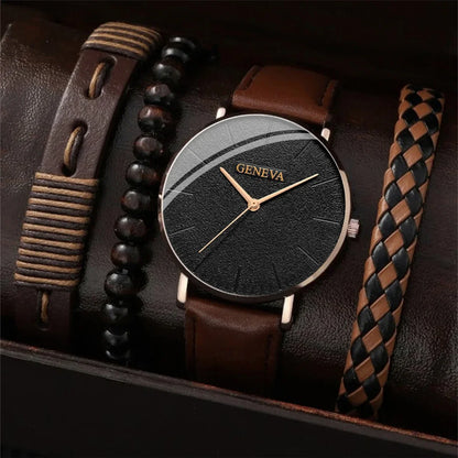 Men’s Watch Luxury Bracelet Set 
