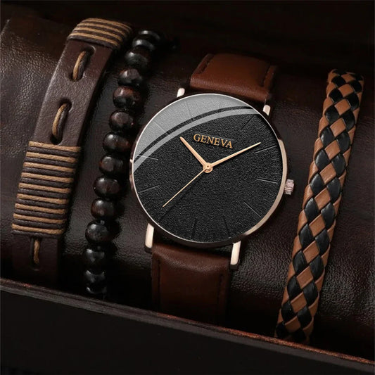 Men’s Watch Luxury Bracelet Set 