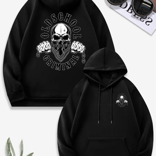 Old School Hooded Motorcyclist Hoodie 