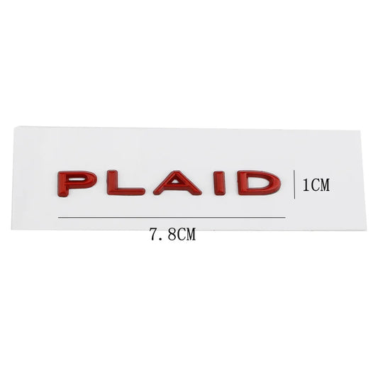 Plaid Stickers Zinc Alloy Decals 