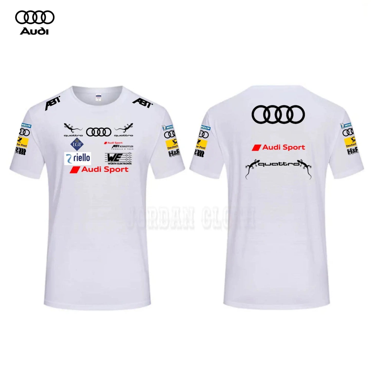 قميص فريق السباق الرياضي بأكمام قصيرة