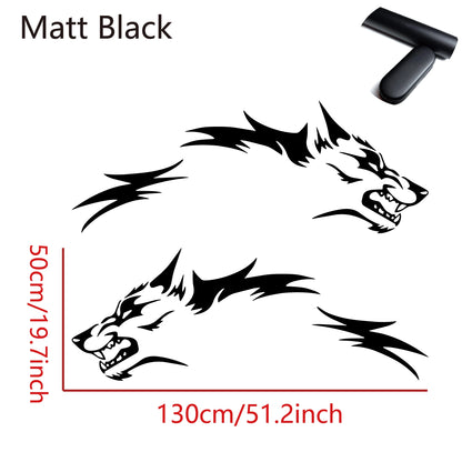 2PCS Wolf Car Stickers Waterproof Side