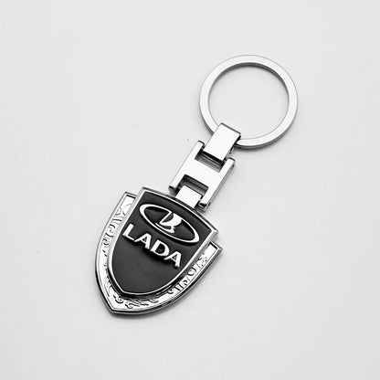 Porte-clés en cuir et métal Lada 3D 