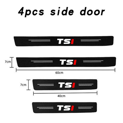 TSI Carbon Door Sill Plate Protector Sticker 