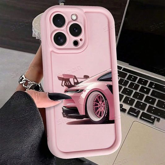 Custodia per iPhone in silicone per auto sportiva