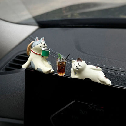 Car Dashboard Resin Cat