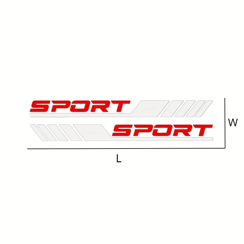 4PCS Car Door Side Sport Strip Sticker