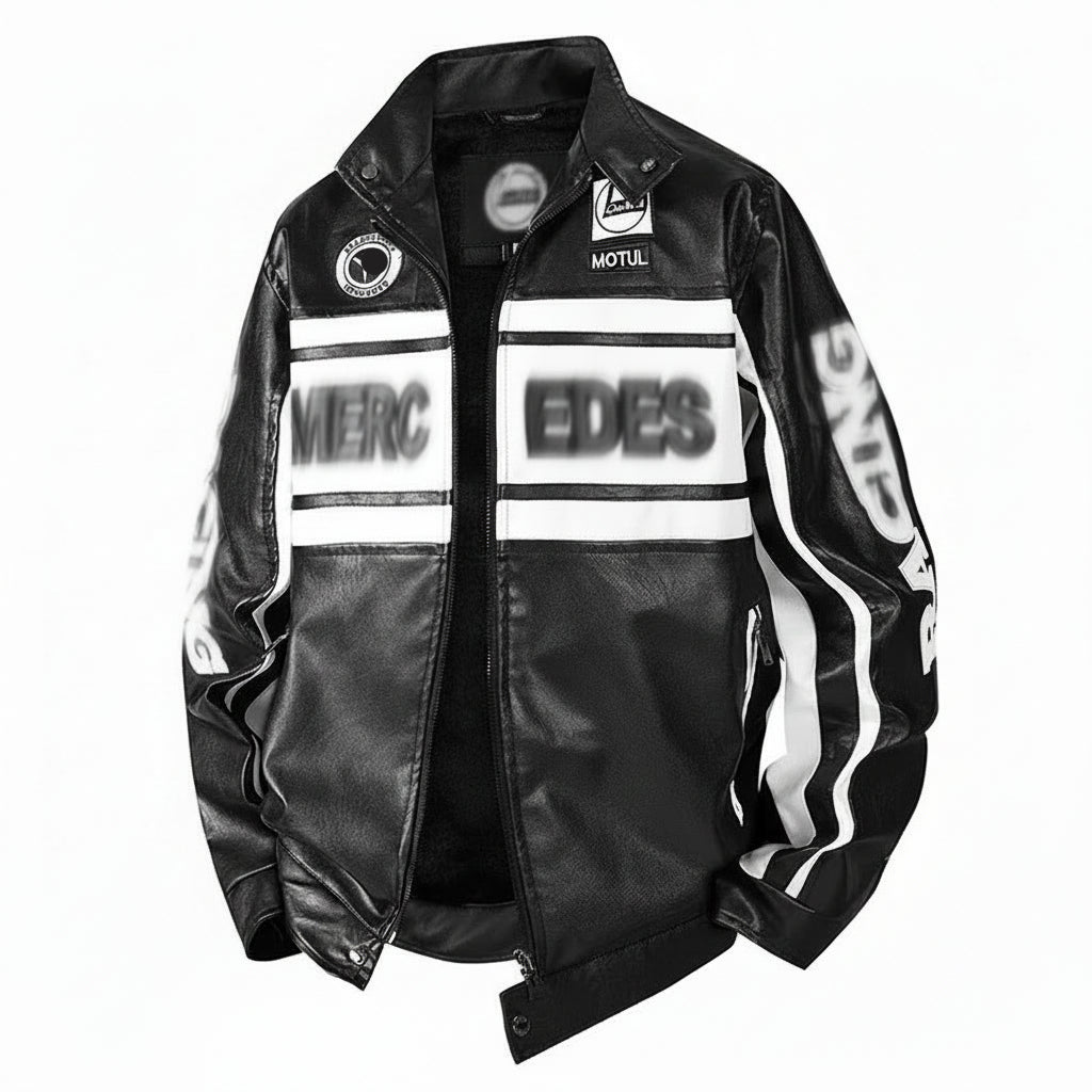 Street Racing Style Faux Leather Jacket MB