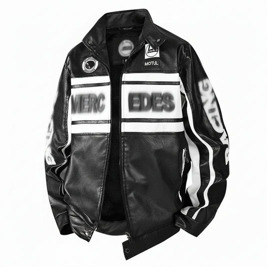 Street Racing Style Faux Leather Jacket MB