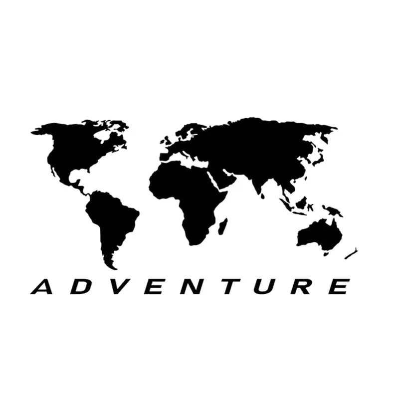 World Map Universal Sticker Car