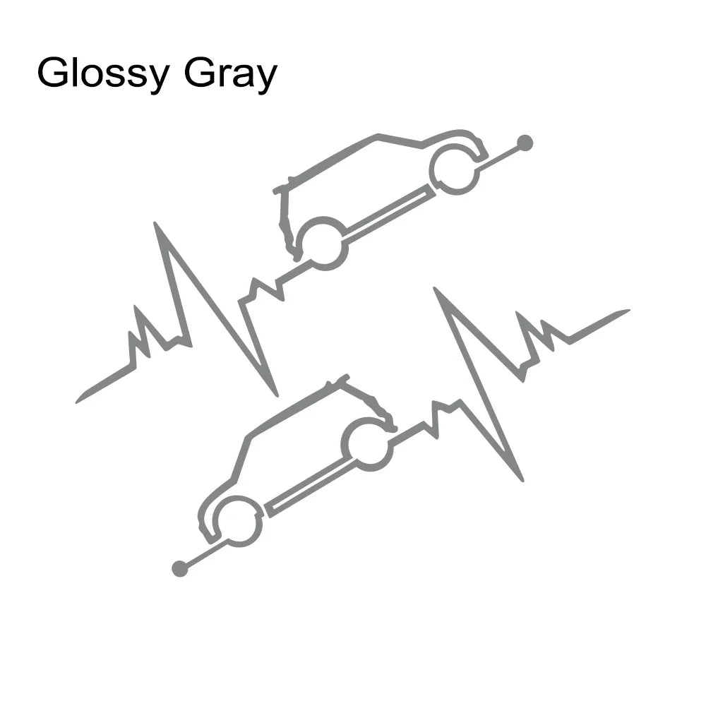 Car Window Heartbeat Sticker