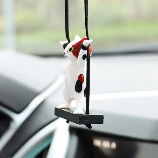 Cat Car Rearview Mirror Pendant 