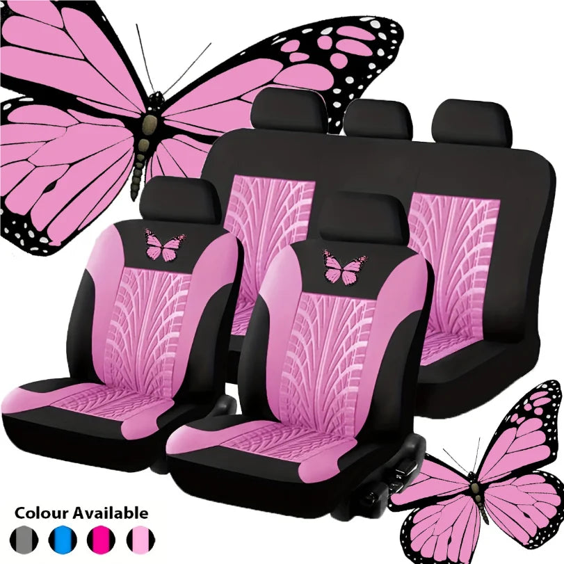 Butterfly Car Seat Cover Full Set 