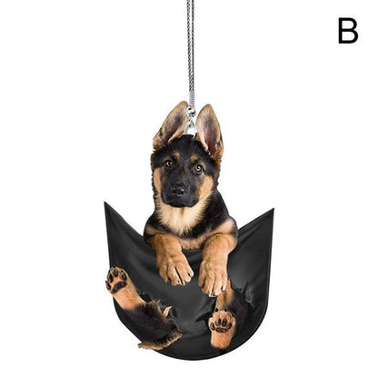 2D Cute Pet Puppy Car Decor