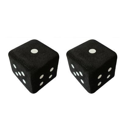 1 Pair Fuzzy Dice Dots Car Decor 